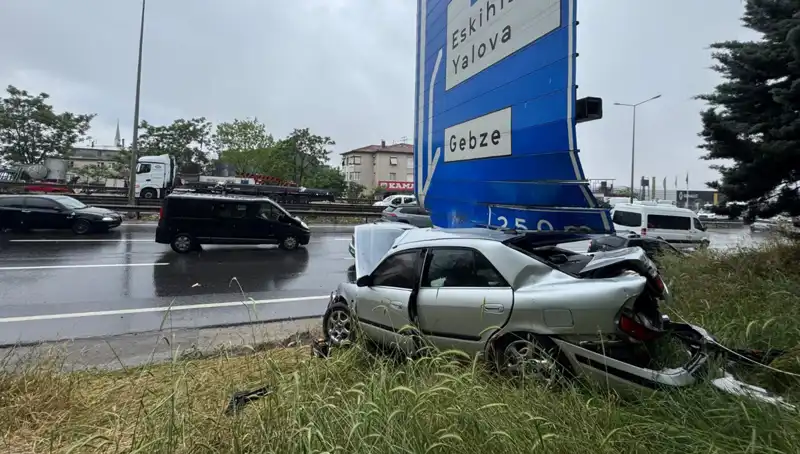 Trafik Levzasına Çarpan Araçta Bir Yaralı, Olayın Ayrıntıları Ortaya Çıktı