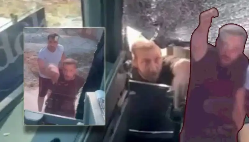 Turistleri Taşıyan Otobüse Taşlı Saldırı: Şoför Yaralandı