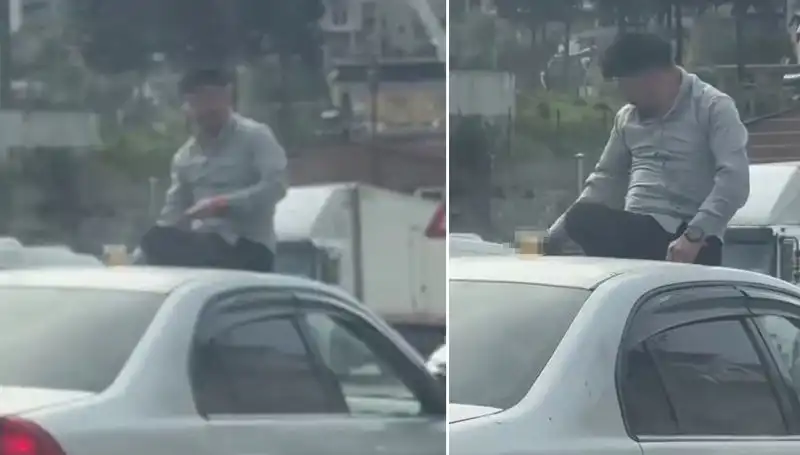 Trafikte Şok Edici Anlar: Aracın Üzerinde Dans Eden Gençler Kameralara Yansıdı!