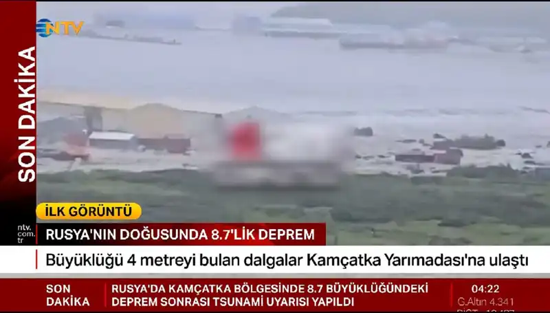 İlk Tsunami Dalgaları Kamçatka Kıyılarında Beklenmedik Şekilde Rastlandı