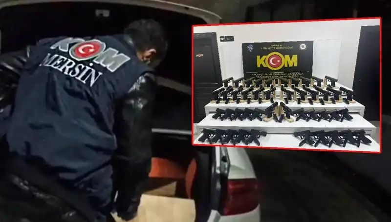 Mersin'de Şaşırtan Baskın: Otomobil Yerine Silah Deposu Bulundu!