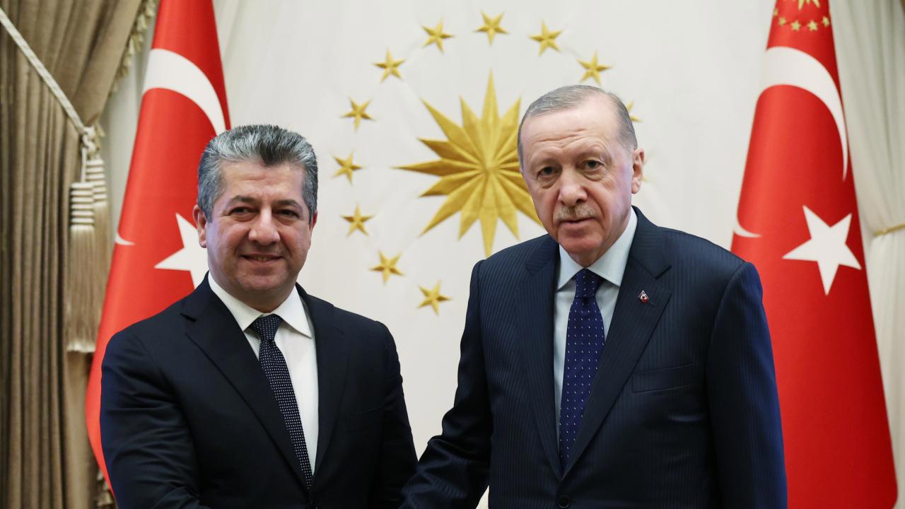 Cumhurbaşkanı Erdoğan, IKBY Başbakanı Barzani'yi Kabullendi