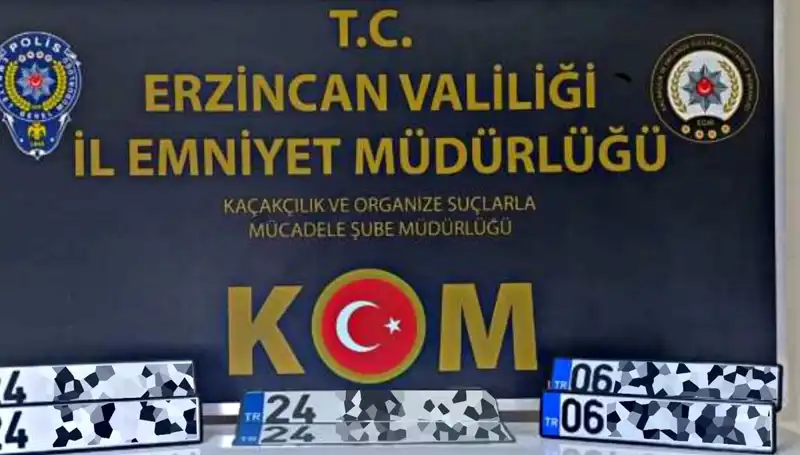 Erzincan'da APP Plaka Operasyonu: Suç Şebekesine Darbe İndirildi