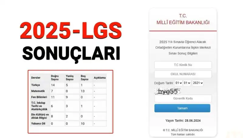 LGS Sınav Sonuçları 2025 Açıklandı! Hızla Sorgulayın
